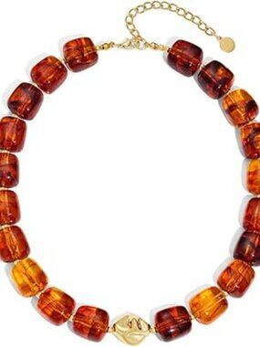 NEW Chunky Necklace Large Square Acrylic Beads Boho Bold Summer Beach